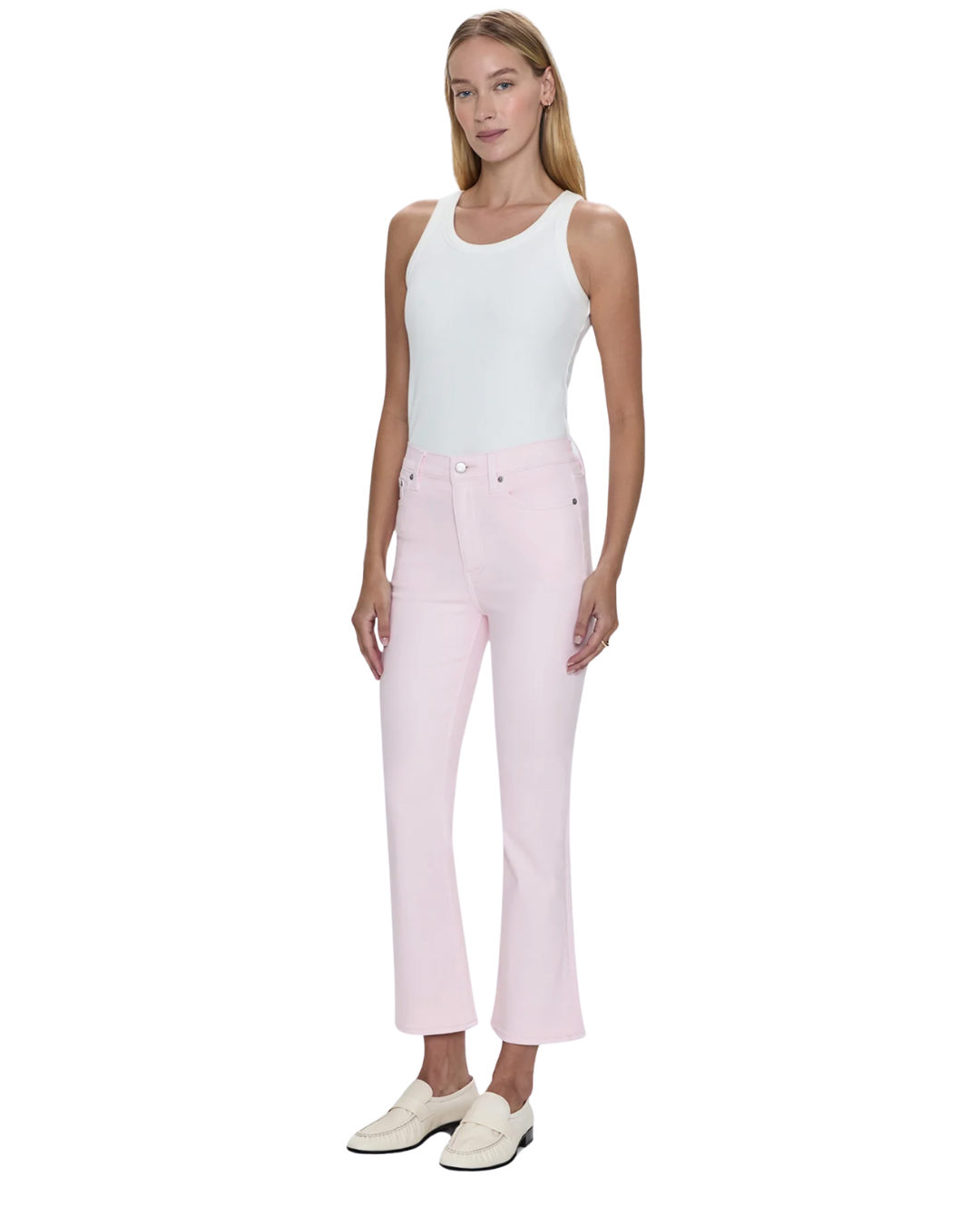LENNON HIGH RISE CROP BOOT JEAN - BLUSH