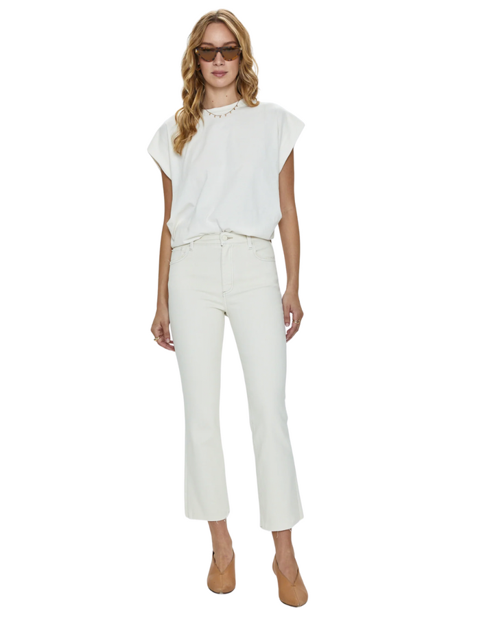 LENNON HIGH RISE CROP BOOT JEAN - SANDSTONE