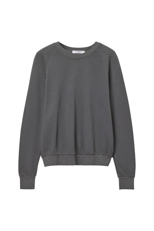 PERFECT WHITE TEE ALEXI FRENCH TERRY RAGLAN CREW SWEATSHIRT - CHARCOAL