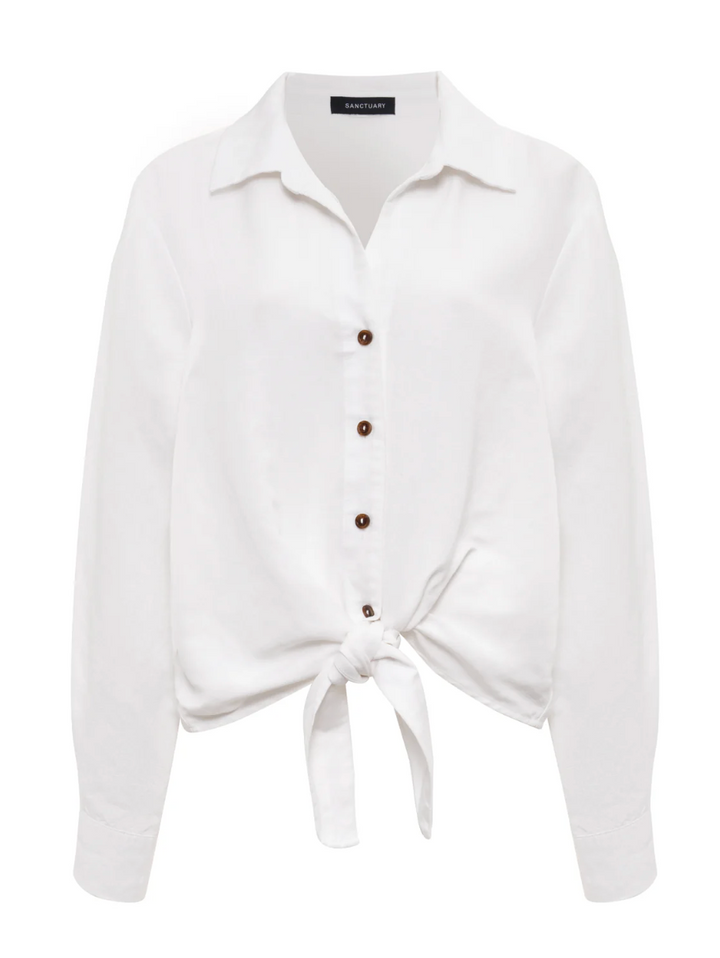 MORE LOVE LINEN TIE TOP