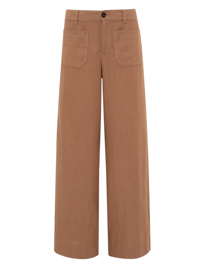LINEN MARINE WIDE LEG PANT