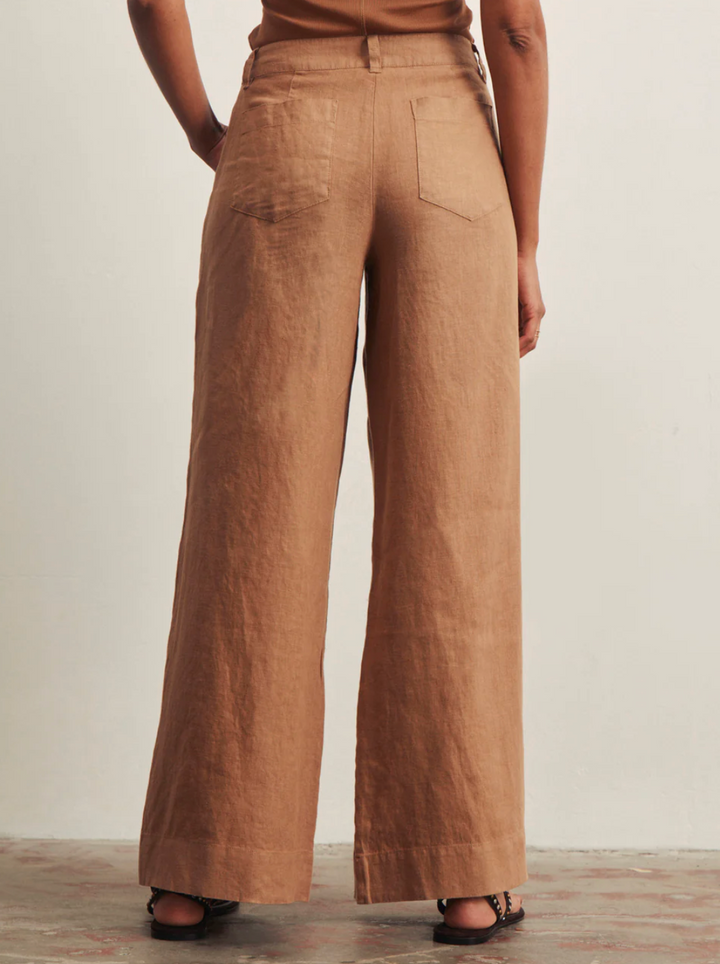 LINEN MARINE WIDE LEG PANT